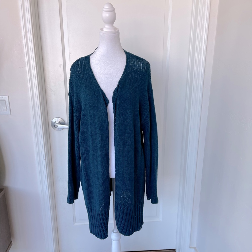 UGG Women’s Fiona Open Front Cardigan Sweater Dark Blue Size Medium